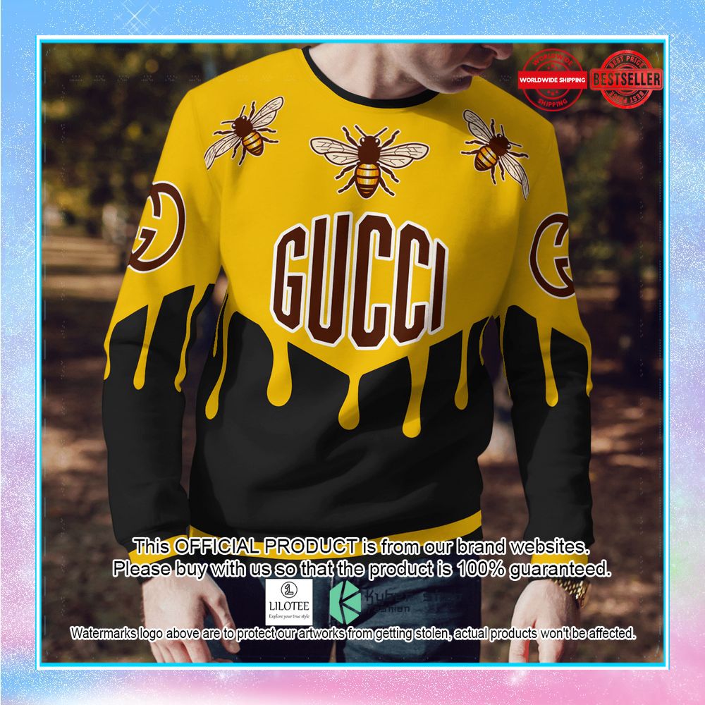 gucci bee black yellow sweater leggings 2 390