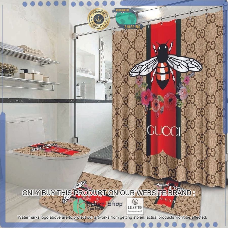 gucci bee red brown bathroom set 1 82422