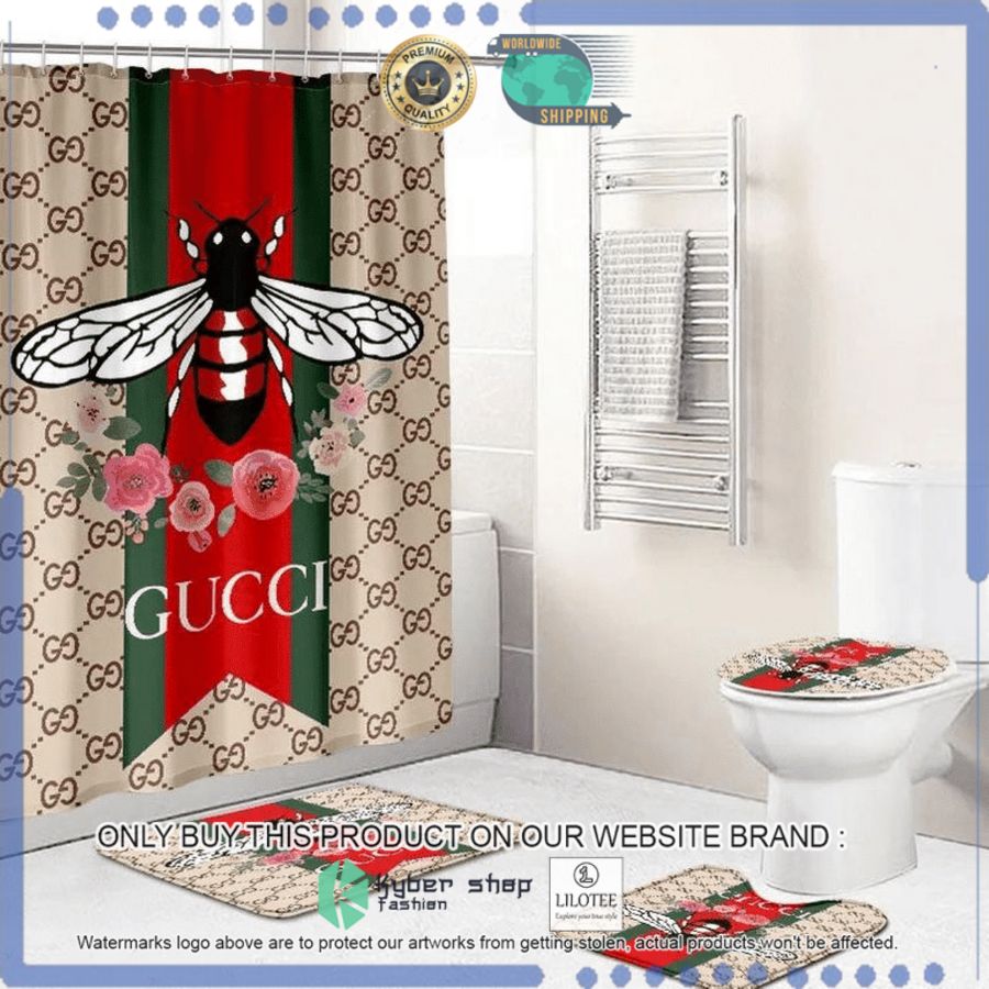 gucci bee red cream bathroom set 1 50151
