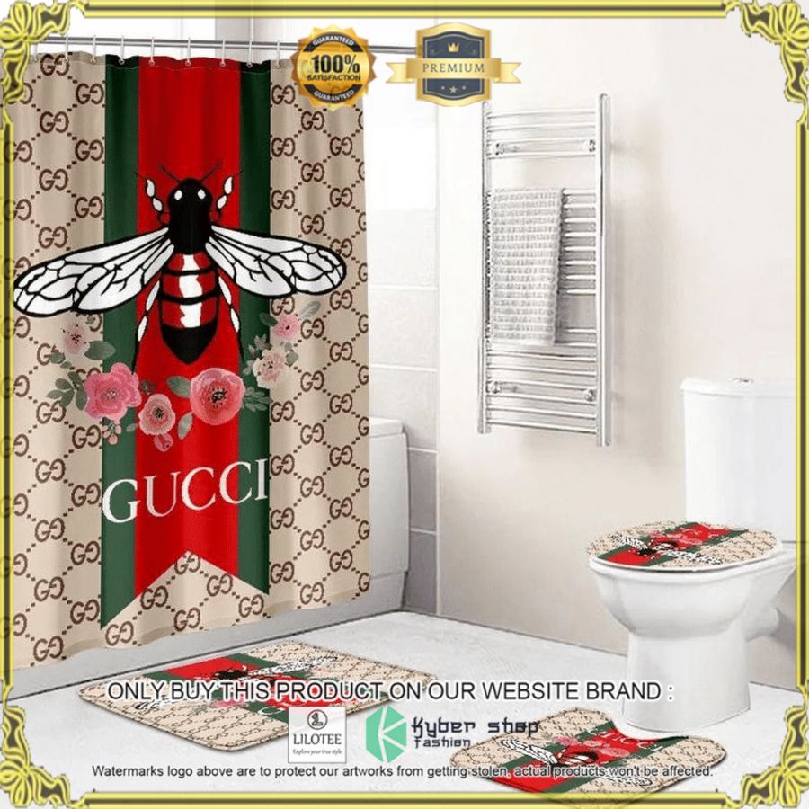 gucci bee red cream bathroom set 1 89475