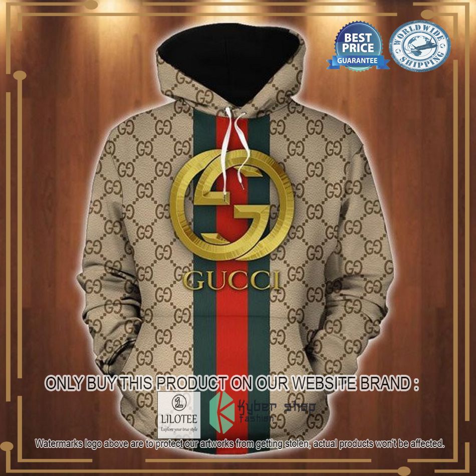gucci big gold logo yellow hoodie 1 43909