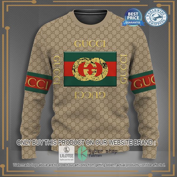 gucci big yellow logo christmas sweater 1 79066