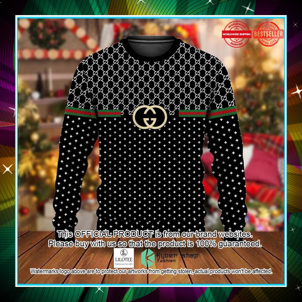 gucci black christmas sweater 1 106