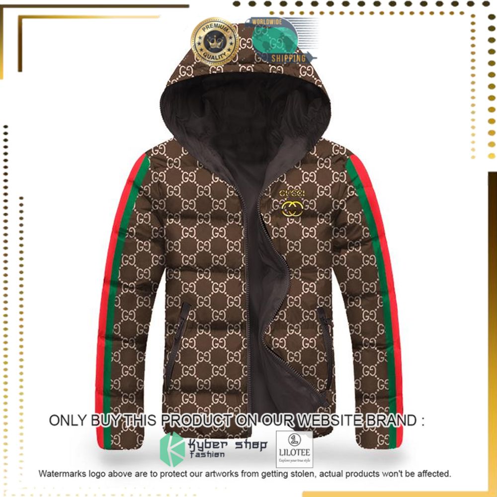 gucci brown puffer down jacket 1 68597