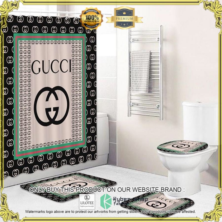 gucci cream black pattern bathroom set 1 70839