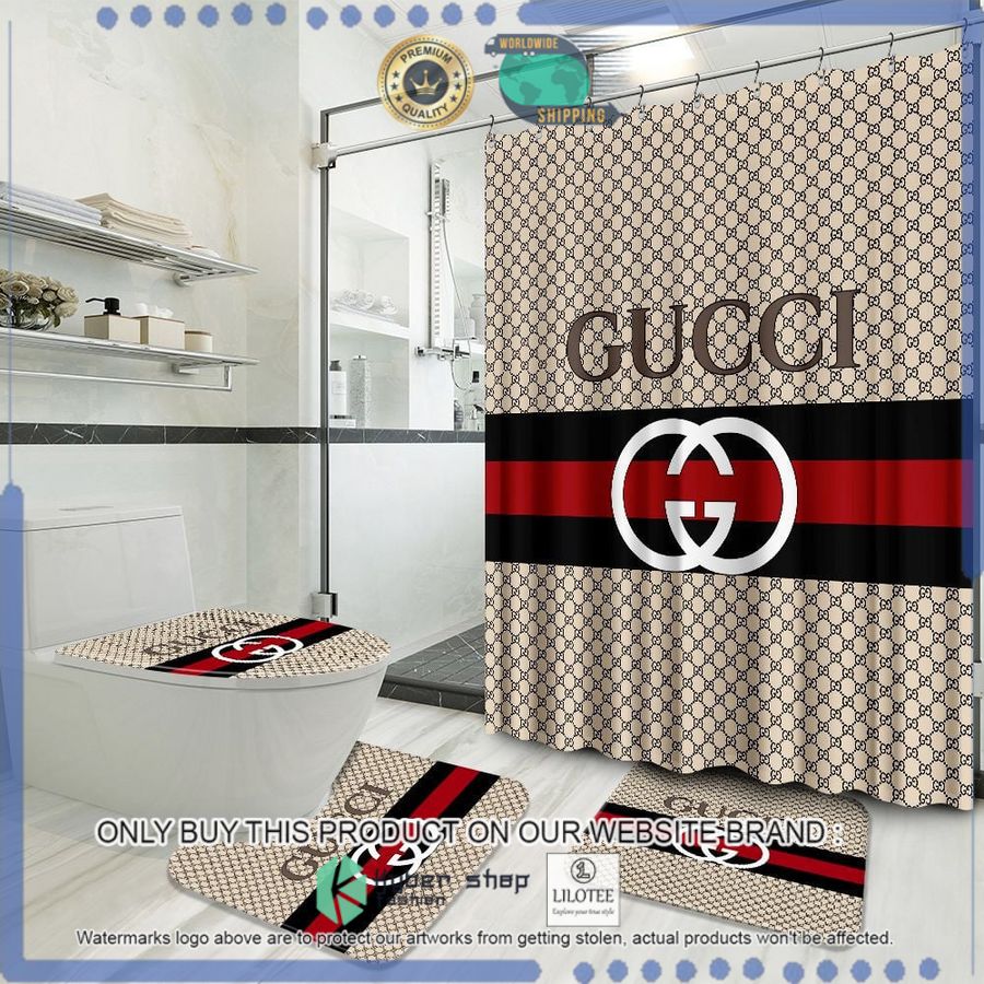 gucci cream stripes bathroom set 1 15523