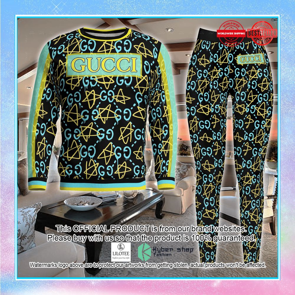 gucci ghost gg pattern black sweater leggings 1 570