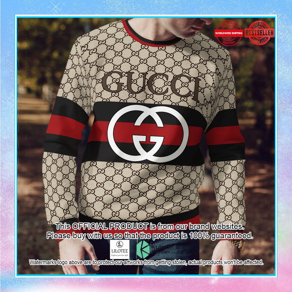 gucci logo khaki sweater leggings 2 594