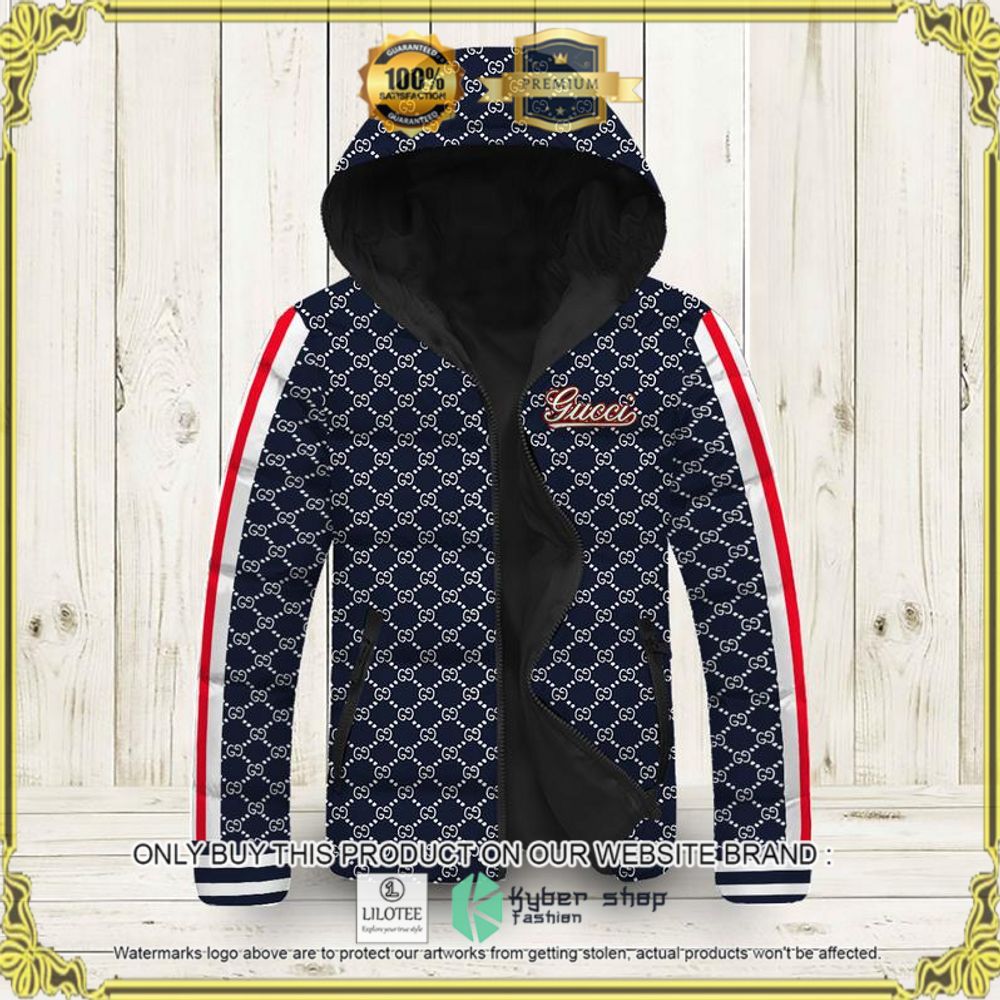 gucci navy red white puffer down jacket 1 81438