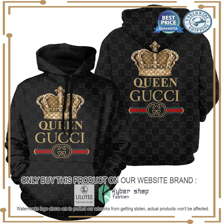 gucci queen black hoodie 1 25475