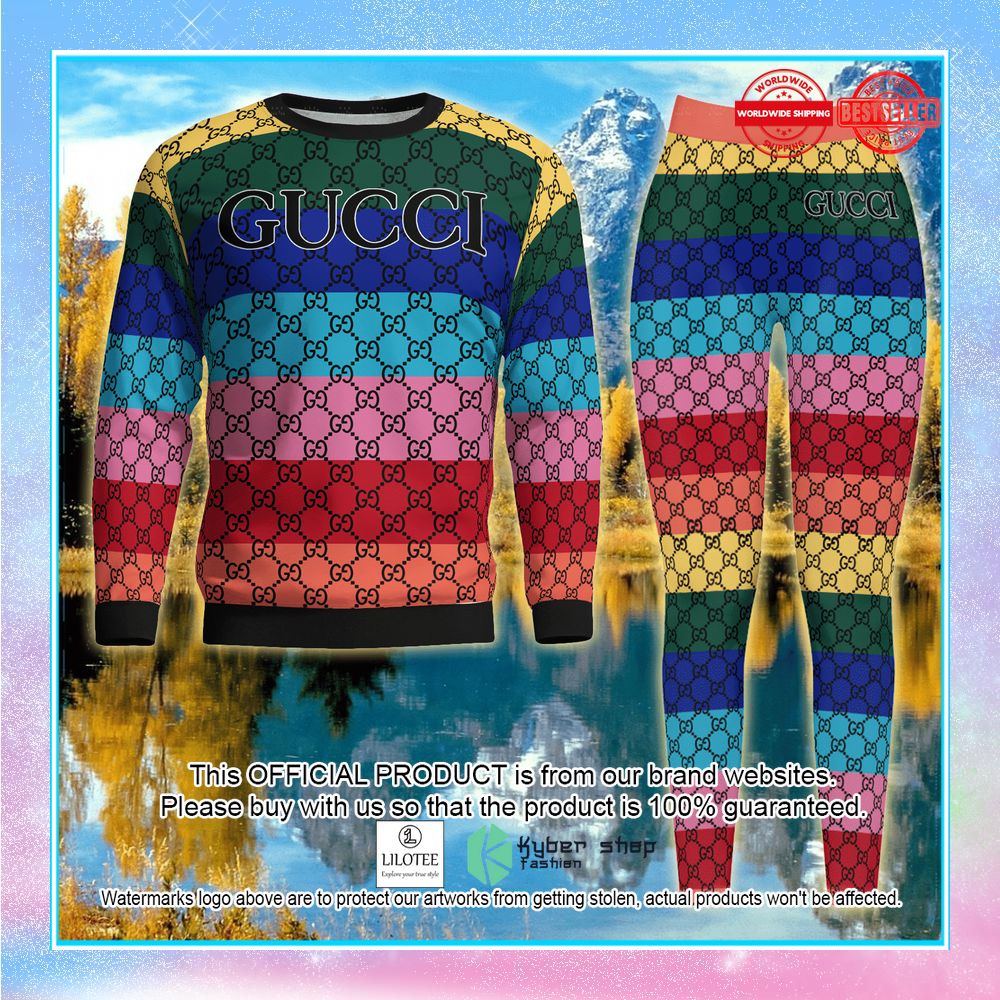 gucci rainbow sweater leggings 1 410