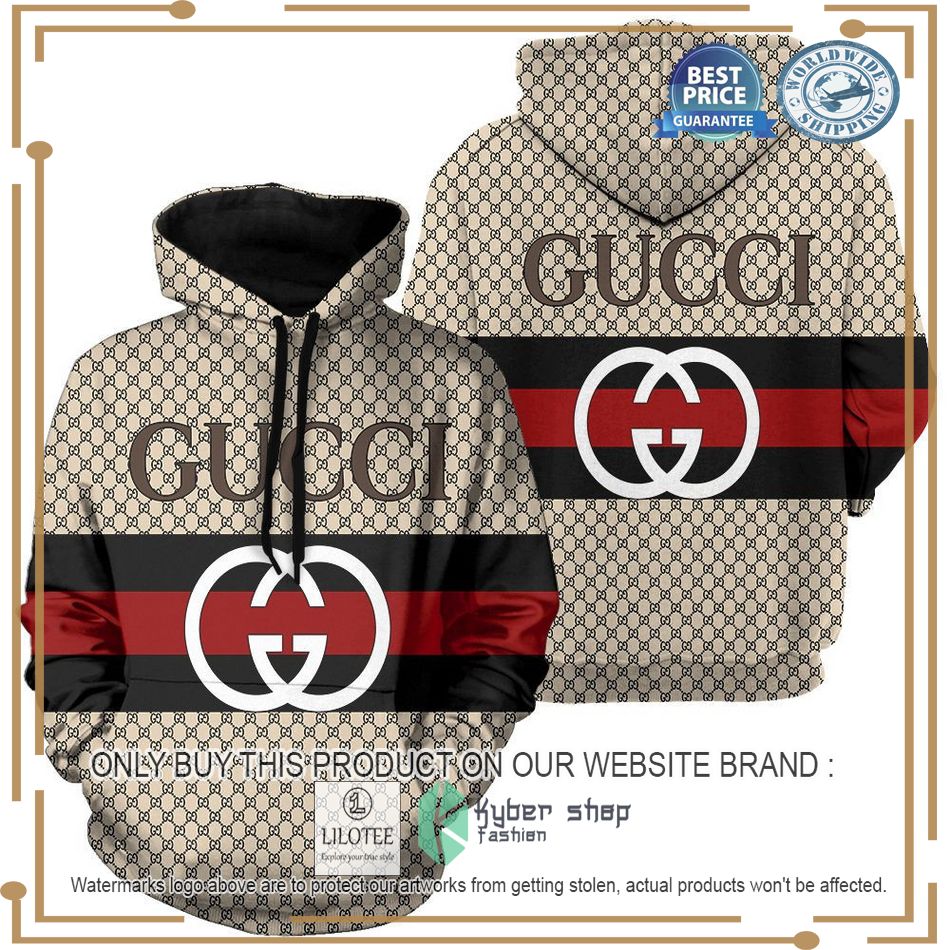 gucci red black line hoodie 1 26607