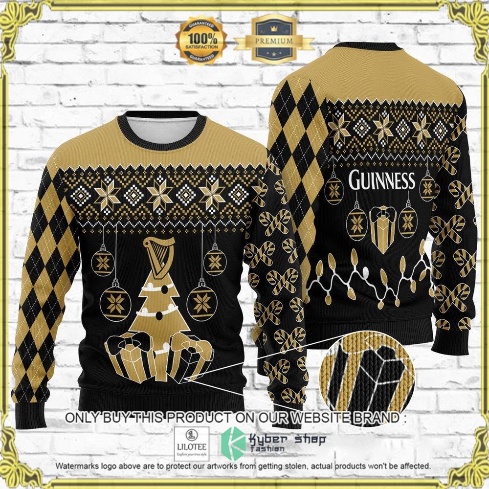 guinness beer black brown christmas sweater 1 53341