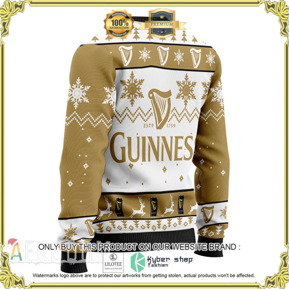 guinness beer brown white christmas sweater 1 19546