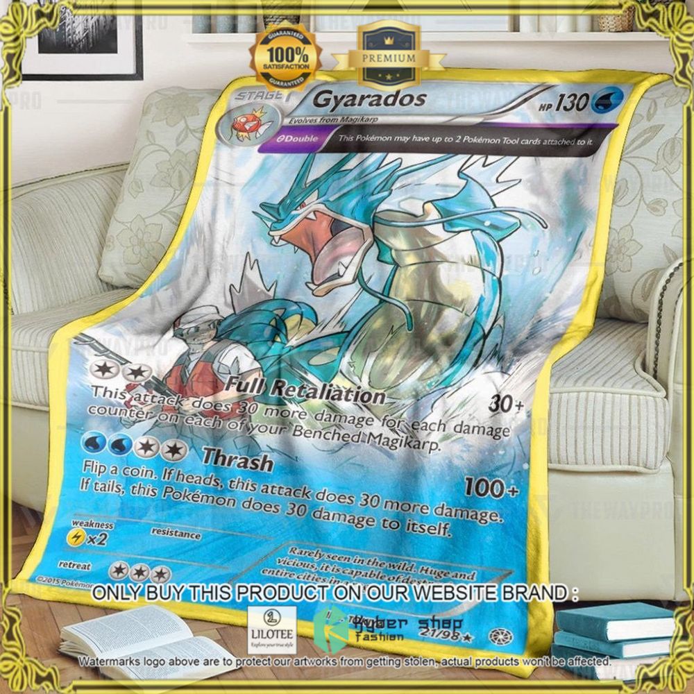 Gyarados Ancient Origins Custom Pokemon Soft Blanket - LIMITED EDITION 8