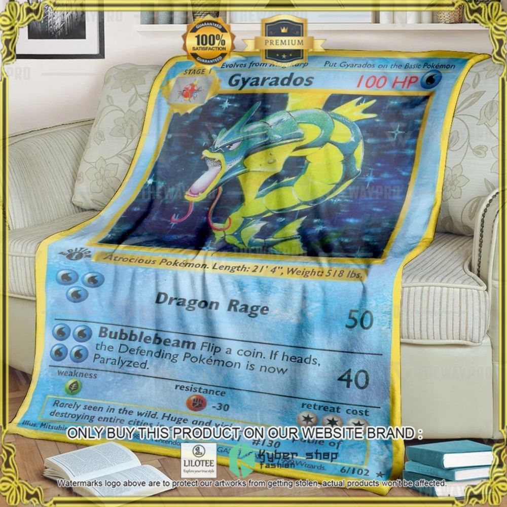 Gyarados Custom Pokemon Soft Blanket - LIMITED EDITION 8