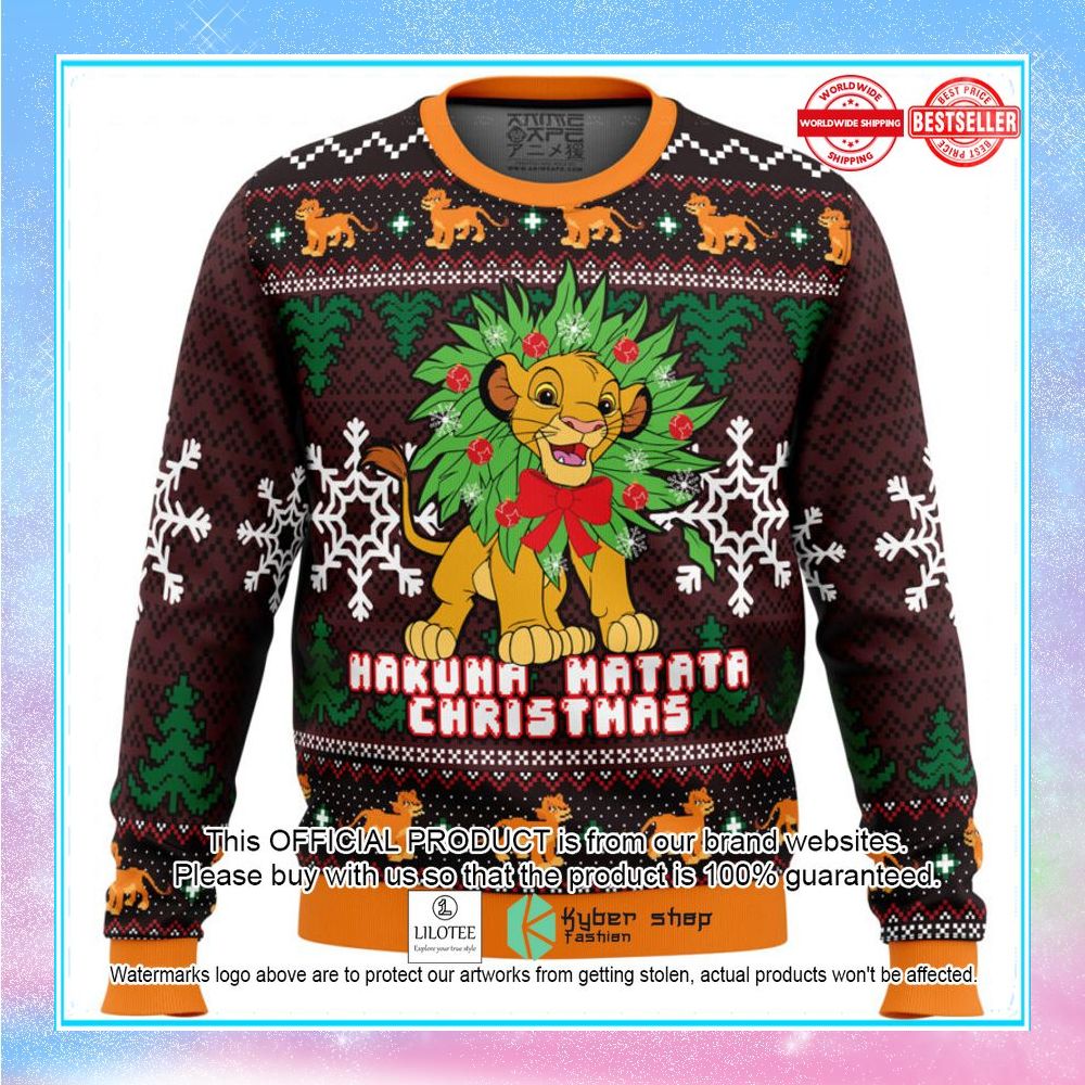 hakuna matata lion king sweater christmas 1 224