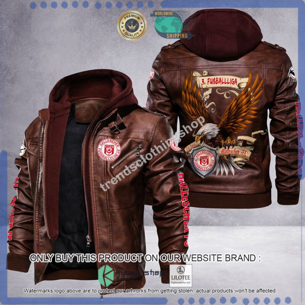 hallescher fc fussball liga eagle leather jacket 1 55518