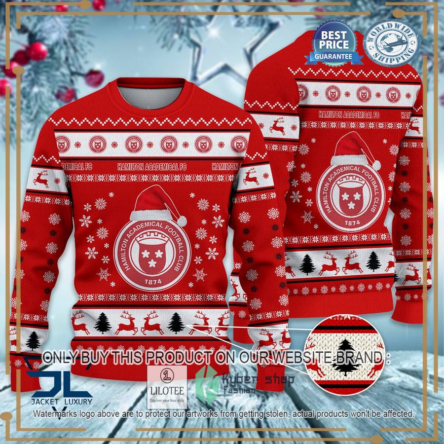 hamilton academical f c christmas sweater 1 6337