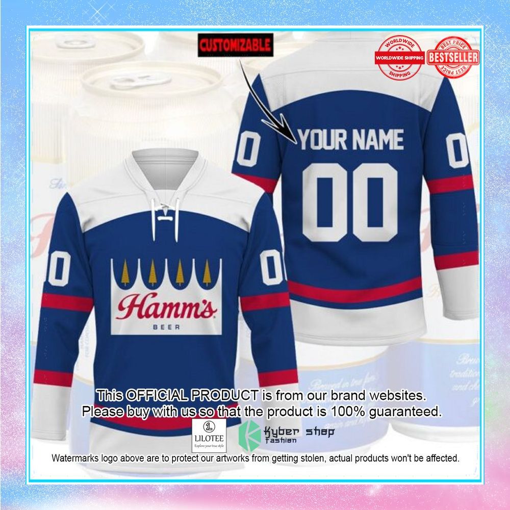 hamms custom name hockey jersey 1 879