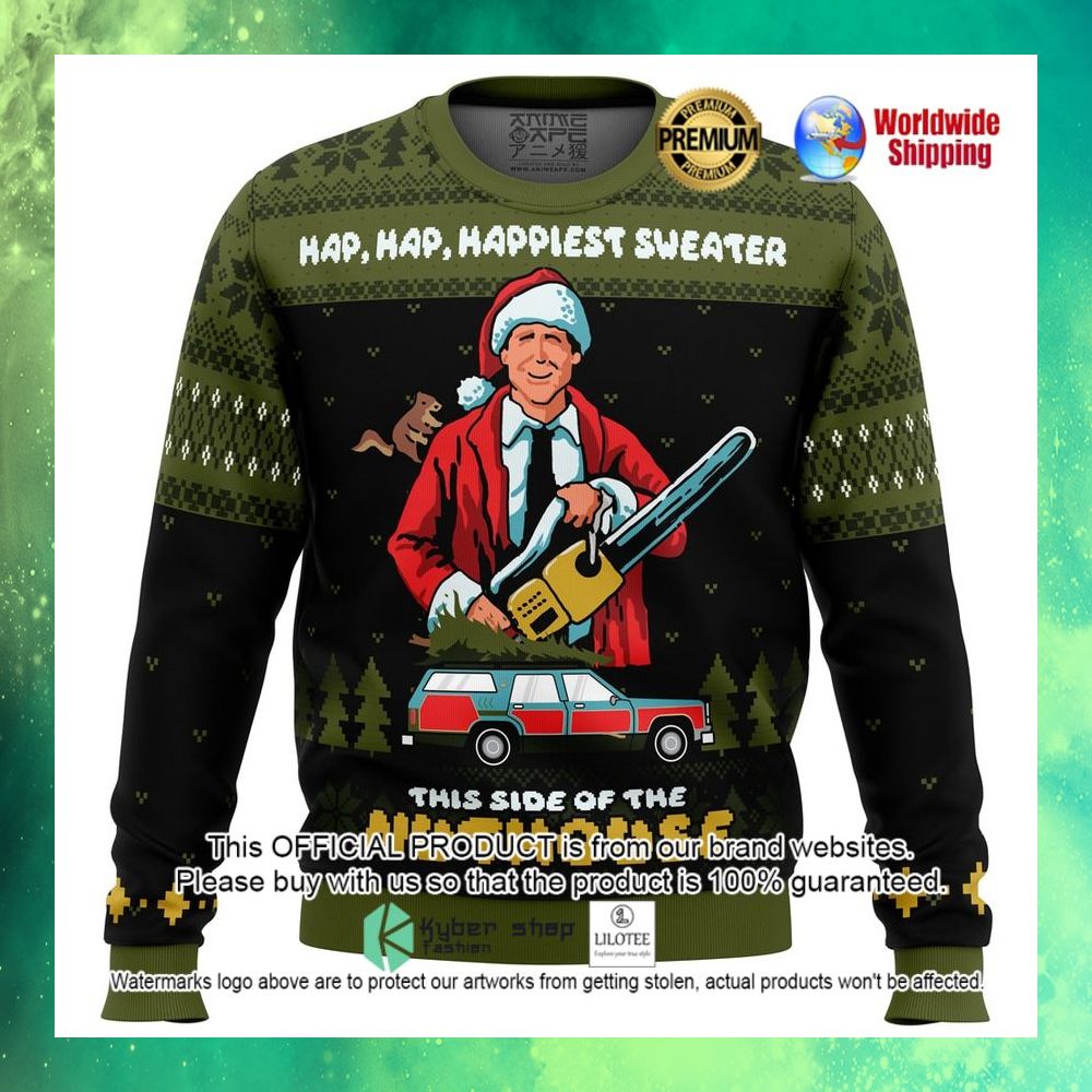 hap hap happiest sweater this side of the nuthouse christmas sweater 1 224