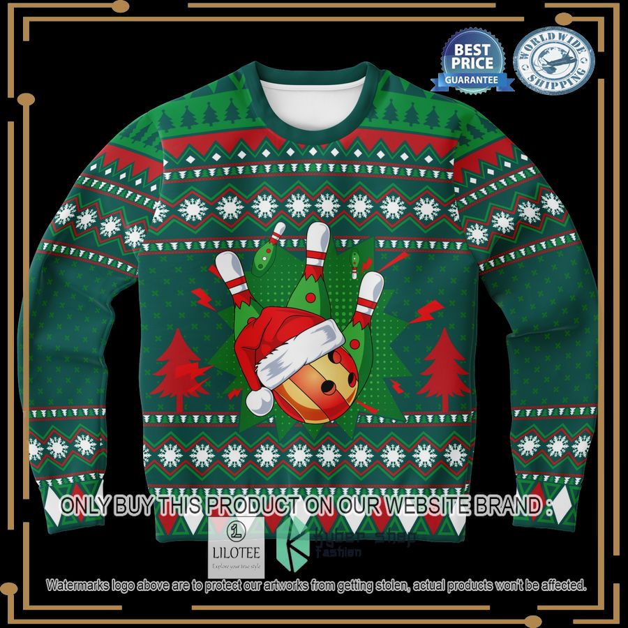 happy bowling christmas sweater 1 10527