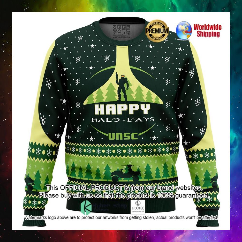 happy halo days unsc christmas sweater 1 887