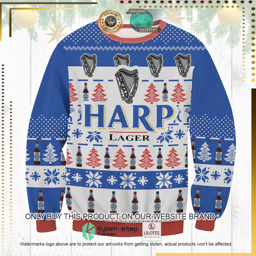 harp lager beer ugly sweater 1 7863