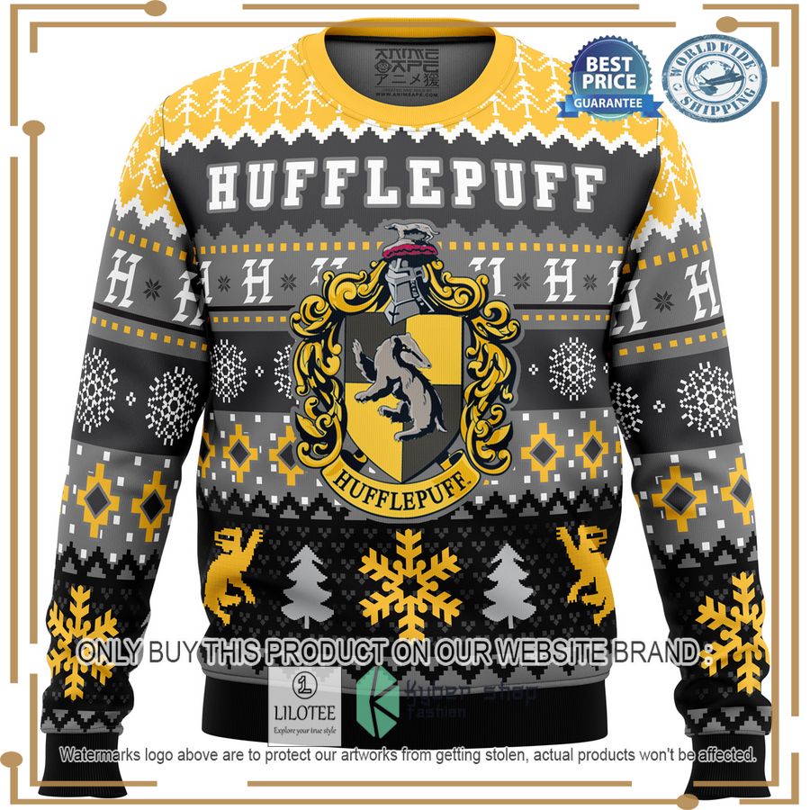 harry potter hufflepuff house christmas sweater 1 94717