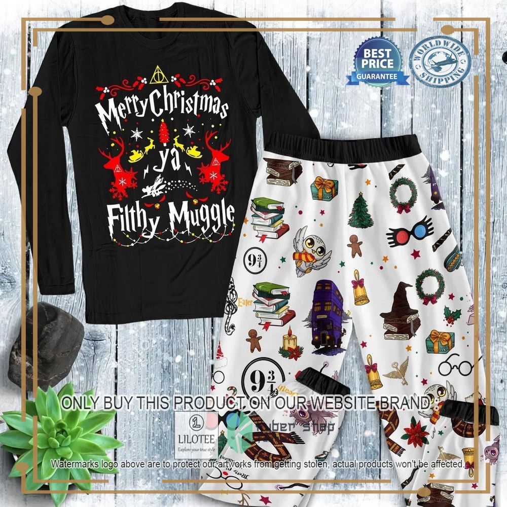 Harry Potter Merry Christmas Filthy Muggle Christmas Pajamas Set 12