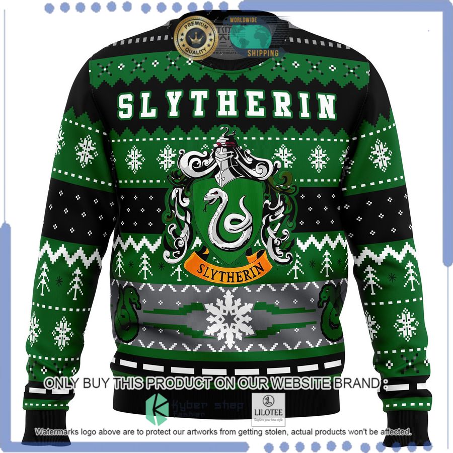 harry potter slytherin house christmas sweater 1 30170