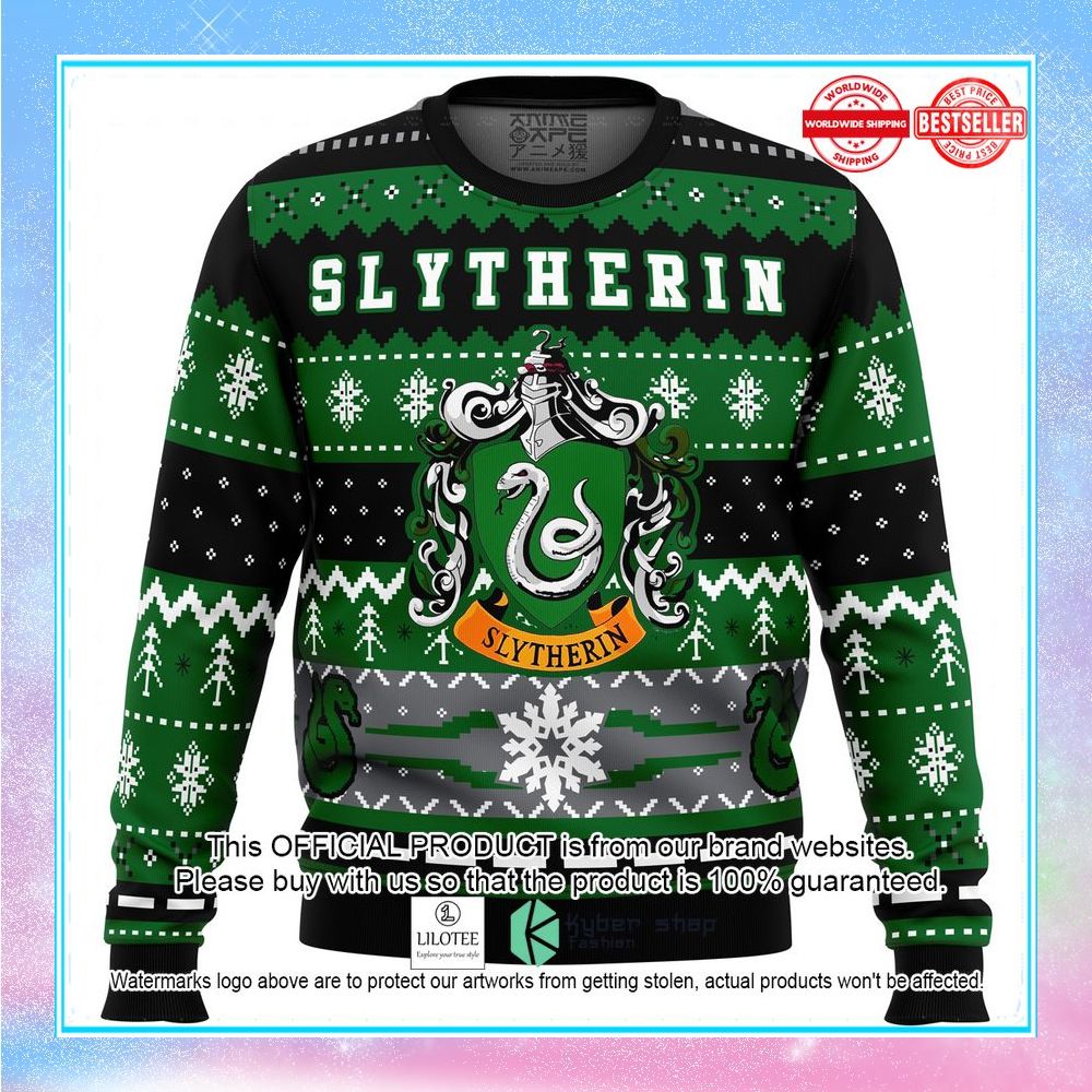 harry potter slytherin house green sweater 1 499