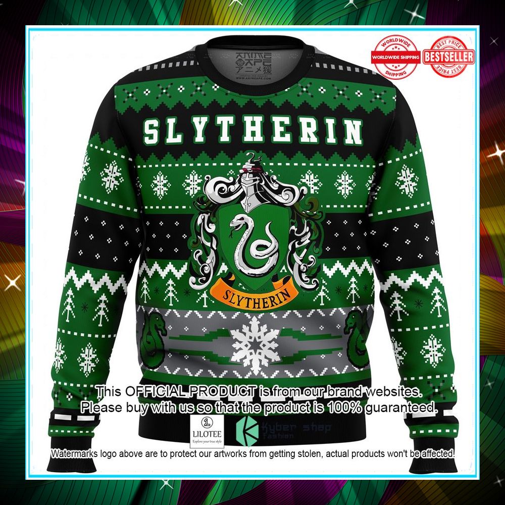 harry potter slytherin house green sweater 1 885