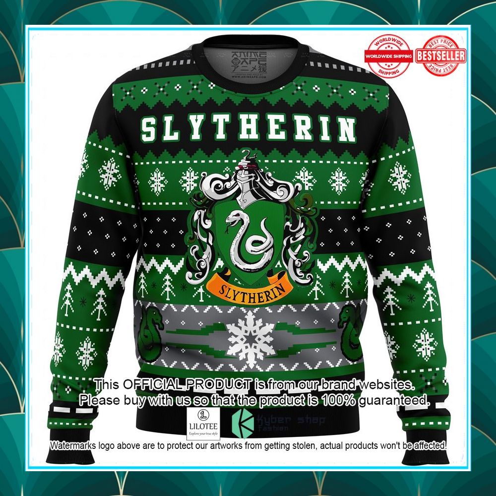 harry potter slytherin house green sweater 1 934