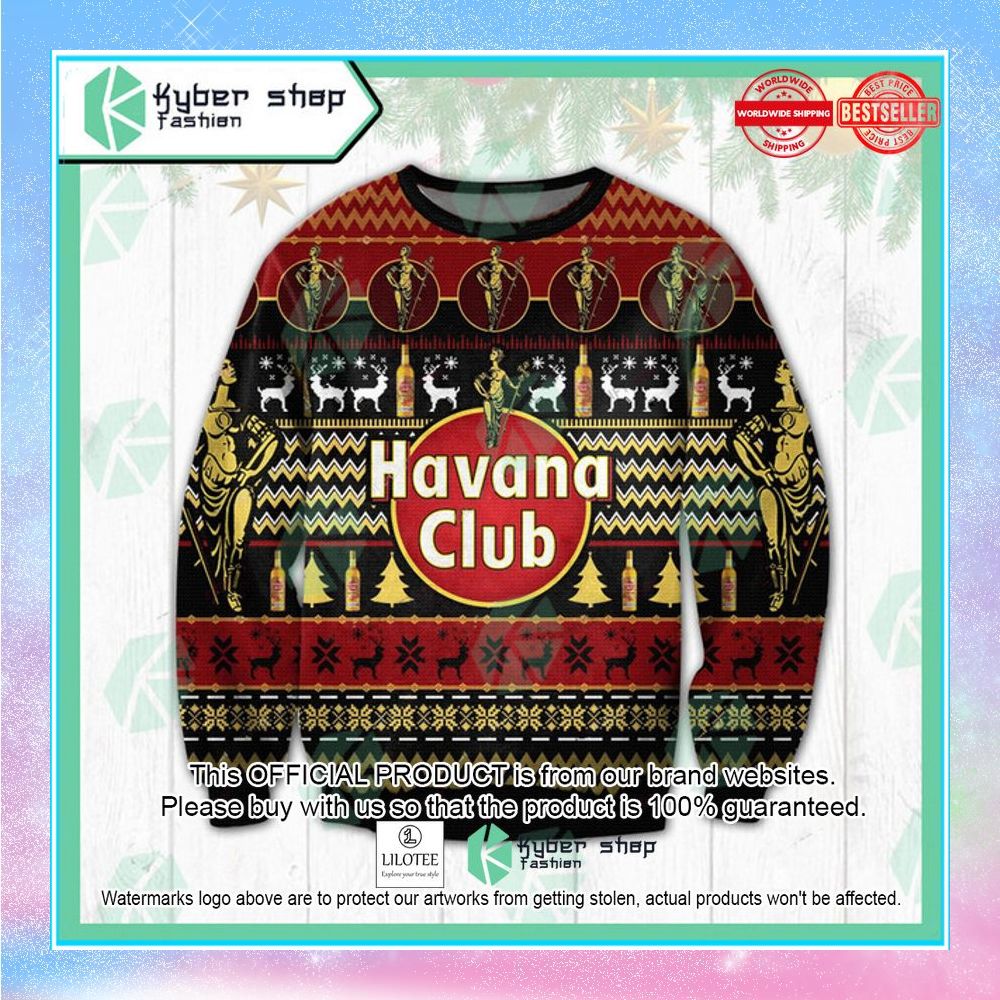 havana club black christmas sweater 1 893