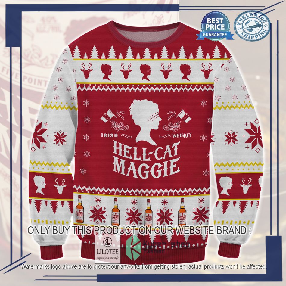 hellcat maggie irish whiskey ugly christmas sweater 1 27499