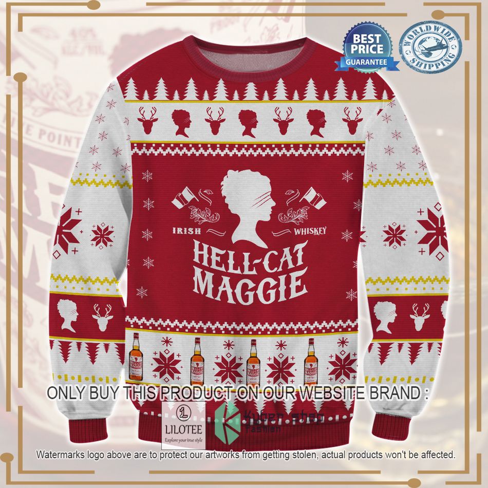 hellcat maggie irish whiskey ugly christmas sweater 1 56013