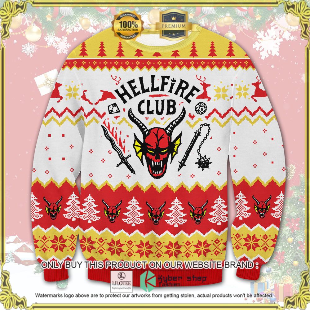 hellfire club white red yellow ugly sweater 1 1722