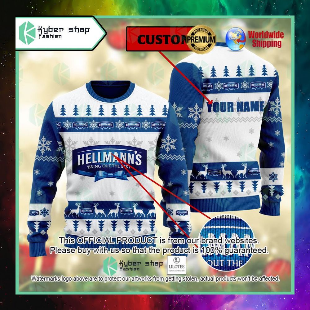 hellmanns custom name christmas sweater 1 587