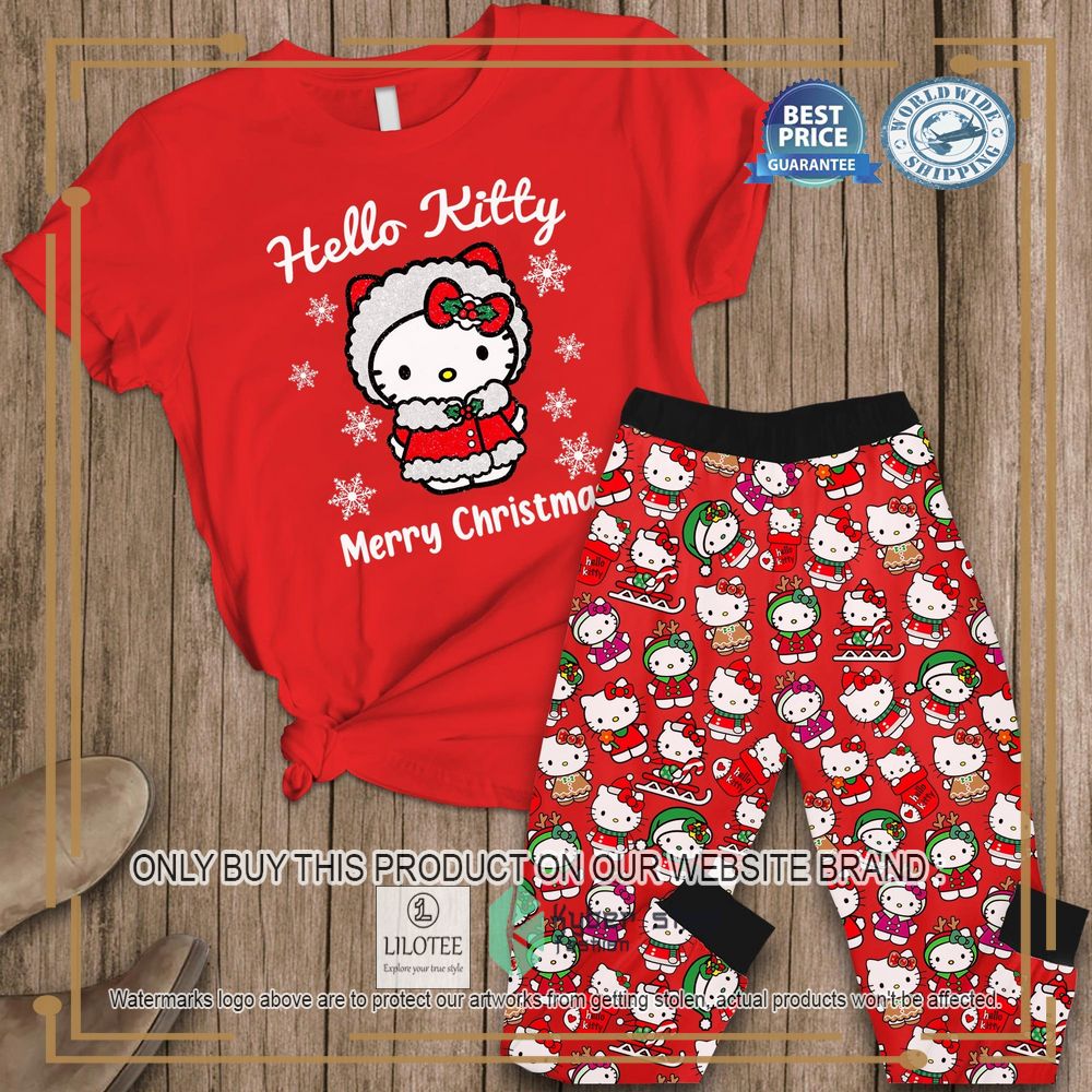 Hello Kitty Christmas Red Pajamas Set 5