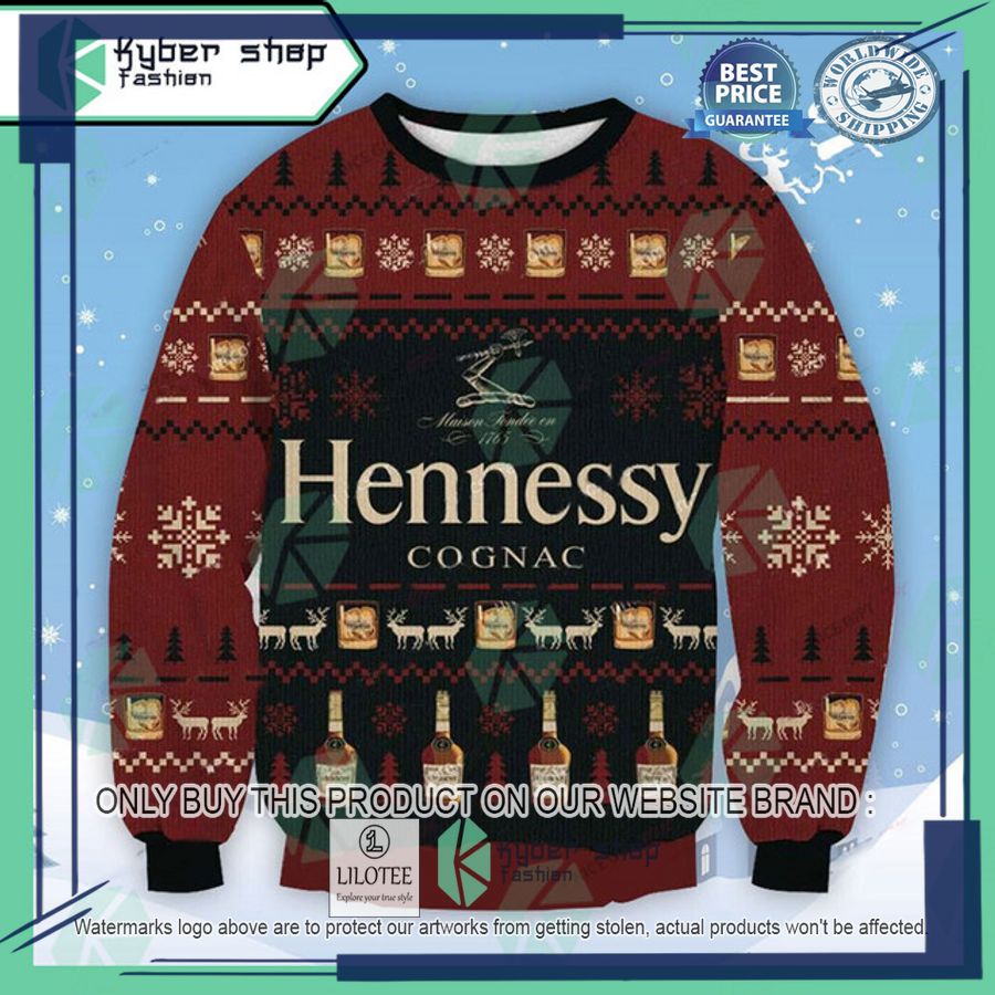 hennessy cognac ugly christmas sweater 1 195