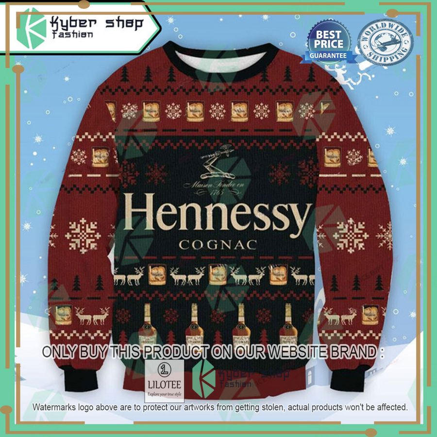 hennessy cognac ugly christmas sweater 1 30497