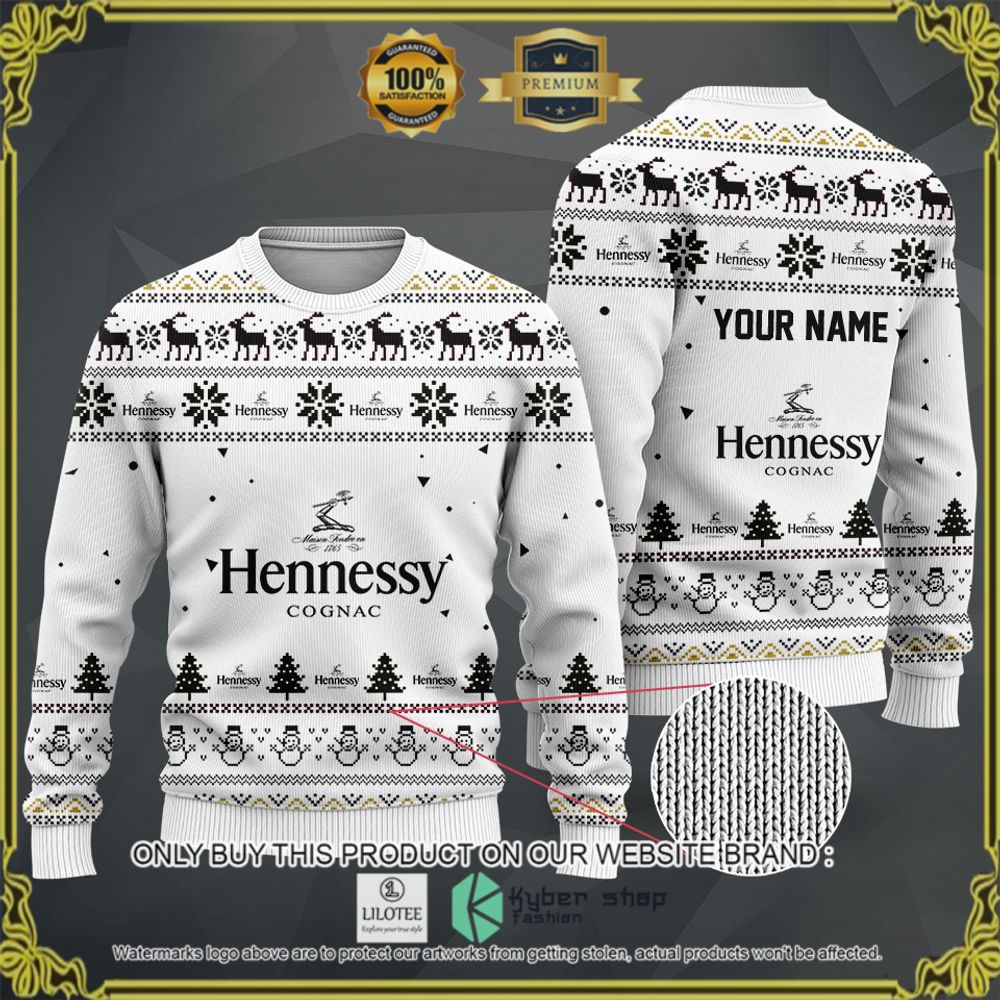 hennessy cognac your name white christmas sweater hoodie sweater 1 1696