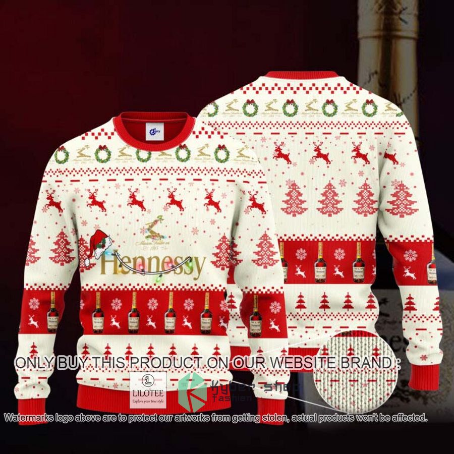 Hennessy Santa Hat Christmas Sweater, Sweatshirt 9
