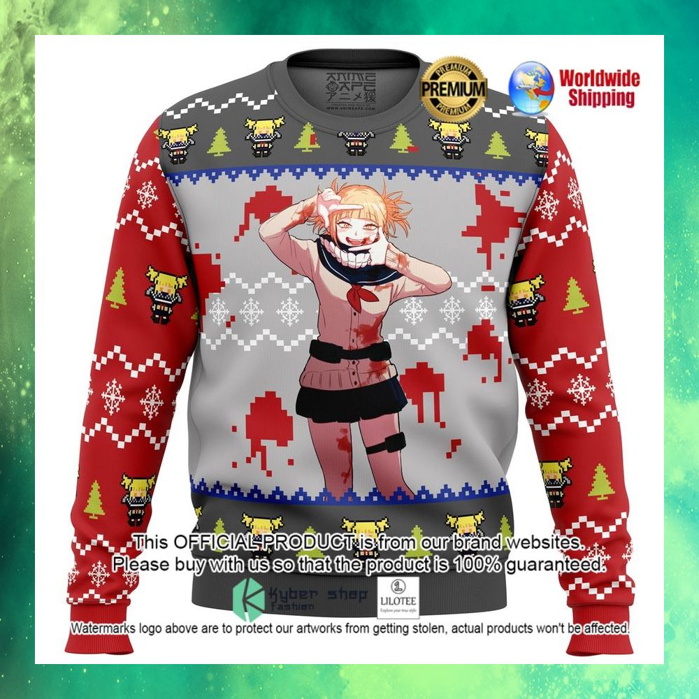 himiko toga my hero academia anime christmas sweater 1 97