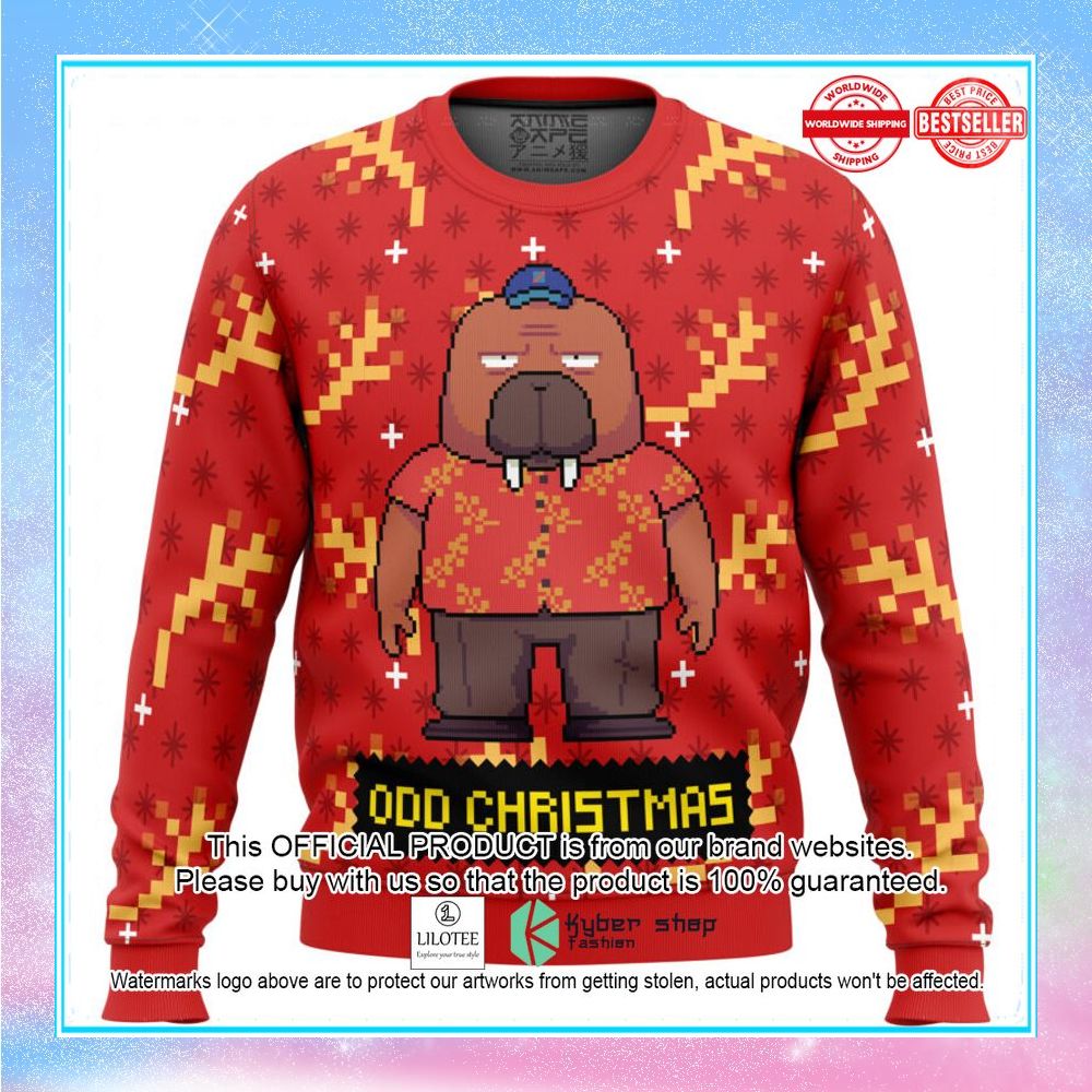hiroshi odokawa odd taxi christmas sweater 1 748
