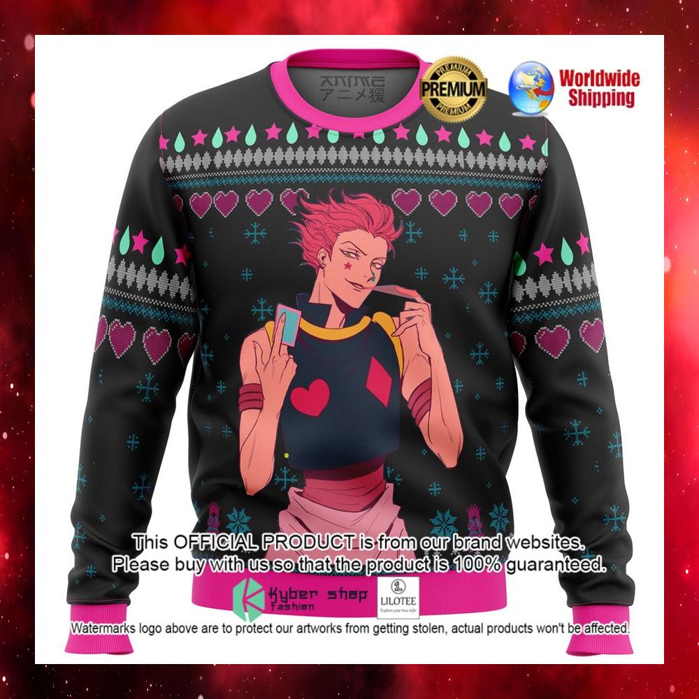 hisoka hunter x hunter anime christmas sweater 1 396