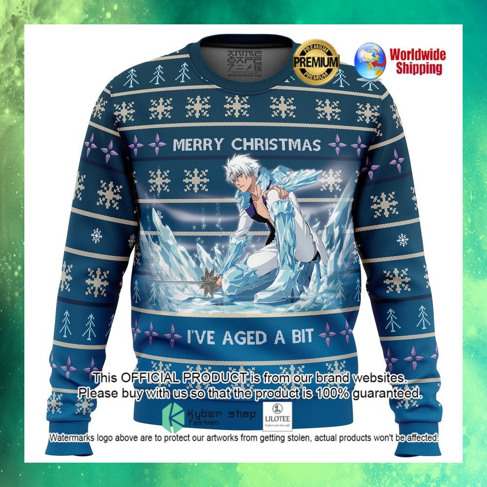 hitsugaya toushirou bleach ive aged a bit anime christmas sweater 1 622