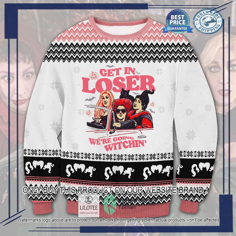 hocus pocus get in loser ugly christmas sweater 1 98214