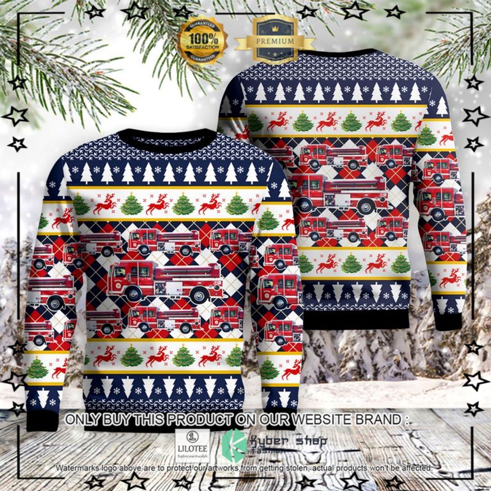 hoffman illinois hoffman fire rescue christmas sweater 1 48667
